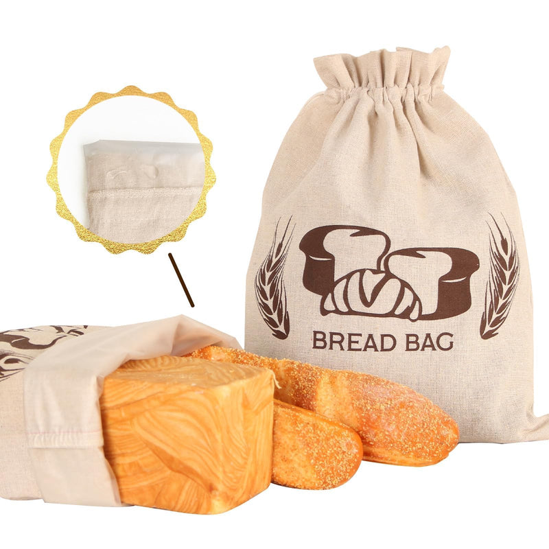 Organic Linen Bread Bags — 2 Pack