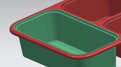 Red body, green entree